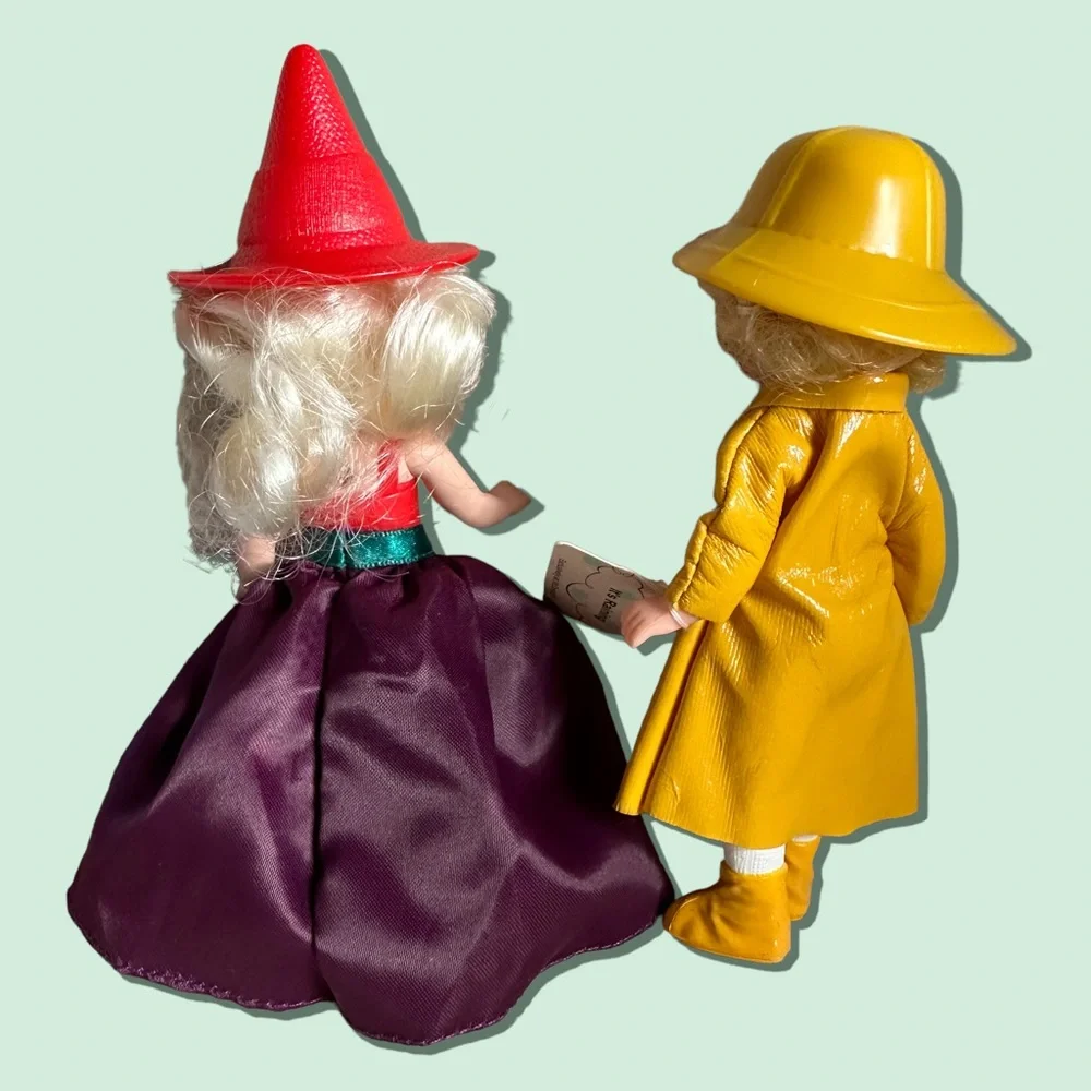 Set Of Four Madame Alexander Small 5” Dolls Dorothy Wicked Witch Baseball Rain